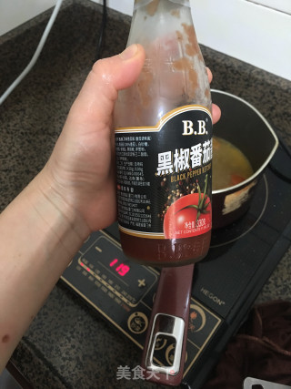 番茄鸡腿炒饭的做法步骤：9