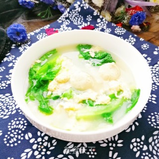 鸡肉丸子生菜汤的做法步骤：5
