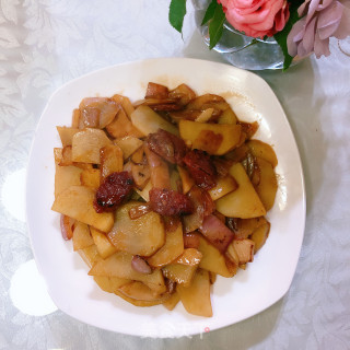 鱼香蘑菇土豆片的做法步骤：8