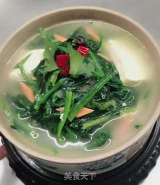 菠菜豆腐的做法步骤：3