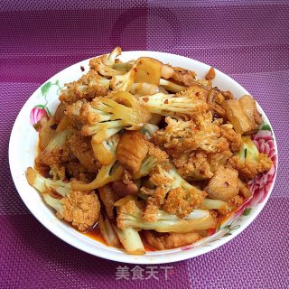 干锅菜花的做法步骤：13