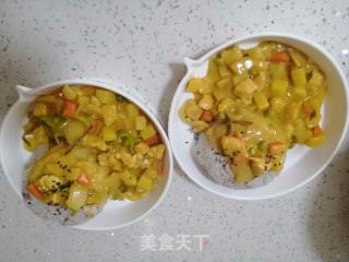 咖喱鸡盖饭的做法步骤：10