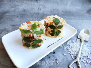 花椒芽饭团的做法步骤：10