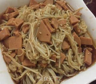 金针菇炒火腿的做法步骤：4