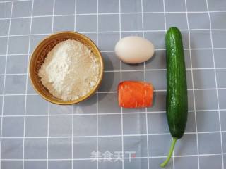 黄瓜早餐饼的做法步骤：1