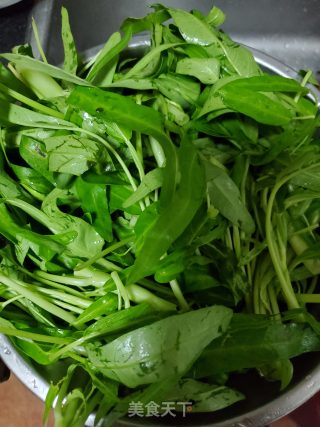 椒丝腐乳炒空心菜的做法步骤：3