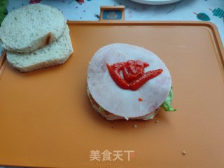 鱼子酱火腿简易汉堡的做法步骤：6