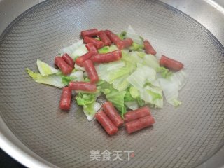 腊肠炒白菜的做法步骤：4