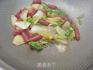 腊肠炒白菜的做法步骤：5
