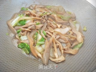 白菜炒鲜蘑的做法步骤：6