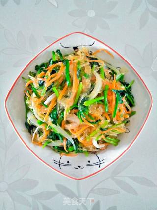 菠莱胡萝卜炒粉丝的做法步骤：6