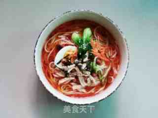 酸辣鸡丝汤面的做法步骤：8