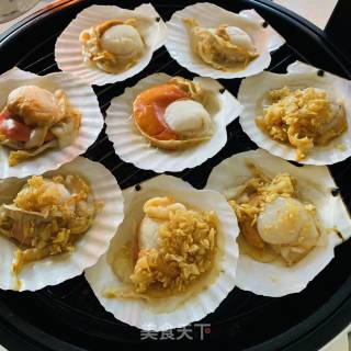 蒜香烤扇贝-海鲜美食的做法步骤：6