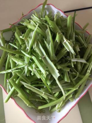 豆豉空心菜梗的做法步骤：2