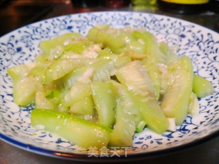蒜蓉丝瓜的做法步骤：4