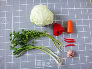 凉拌包心菜的做法步骤：1