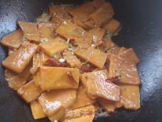 咸蛋黄炒南瓜的做法步骤：4