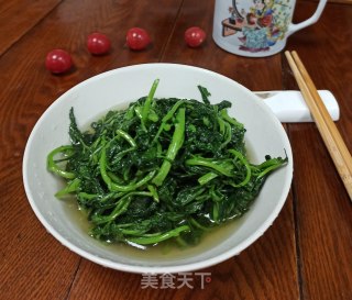 清炒菊花叶的做法步骤：5