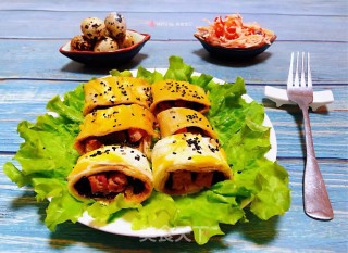 烤冷面#食物边角料做大餐#的做法步骤：11