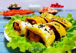 烤冷面#食物边角料做大餐#的做法步骤：13
