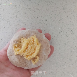 水合法#手揉#黑全麦椰蓉小餐包的做法步骤：15