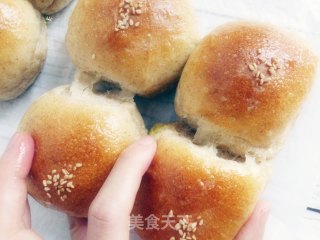 水合法#手揉#黑全麦椰蓉小餐包的做法步骤：19