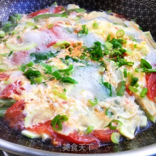 番茄丝瓜蛋汤的做法步骤：9