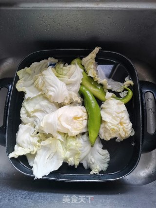 豆豉圆白菜的做法步骤：1