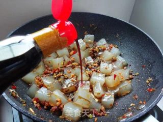 肉末酸菜炒凉粉的做法步骤：9