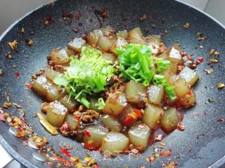 肉末酸菜炒凉粉的做法步骤：12