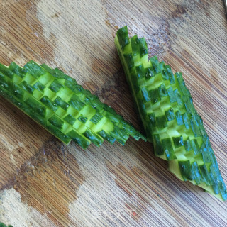 花刀黄瓜的做法步骤：5