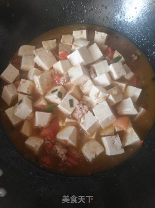 茄汁肉末豆腐的做法步骤：11