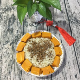 糯米蒸南瓜的做法步骤：7
