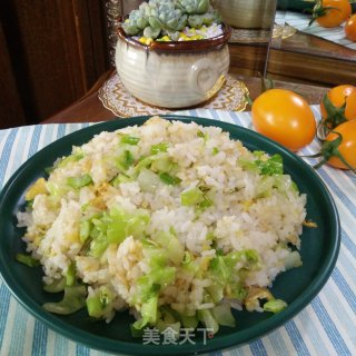 包菜蛋炒饭的做法步骤：7