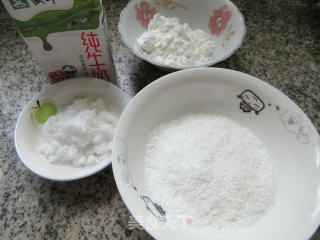 椰蓉牛奶小方的做法步骤：1