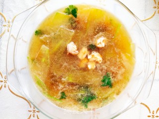 虾仁冬瓜汤的做法步骤：19