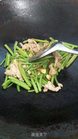 瘦肉炒南瓜苗的做法步骤：8