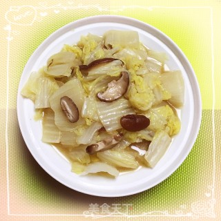 白菜炒鲜香菇的做法步骤：6