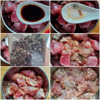 蒜子牛肉粒的做法步骤：3