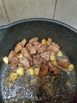 蒜子牛肉粒的做法步骤：7