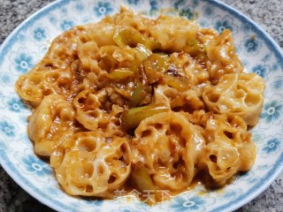 尖椒面藕的做法步骤：8