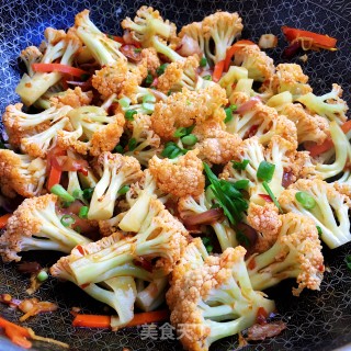 肉片干煸菜花的做法步骤：11