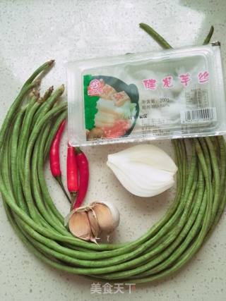 魔芋拌豇豆的做法步骤：1