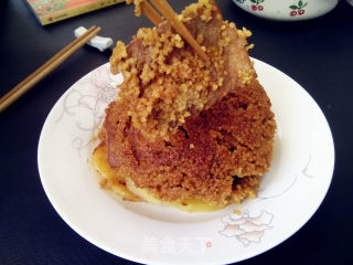 小米蒸里脊肉的做法步骤：10