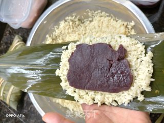 红豆沙碱水粽的做法步骤：4