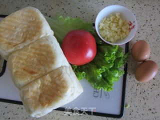 早餐组合三明治蔬菜的做法步骤：1