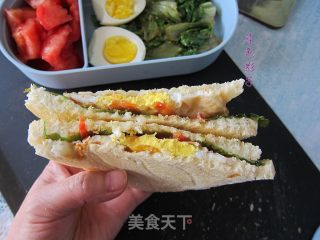 早餐组合三明治蔬菜的做法步骤：10