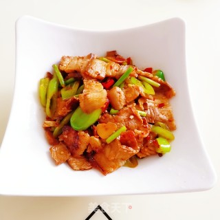 蒜苔回锅肉的做法步骤：12