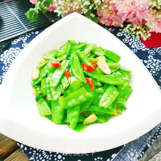 炝炒荷兰豆的做法步骤：7