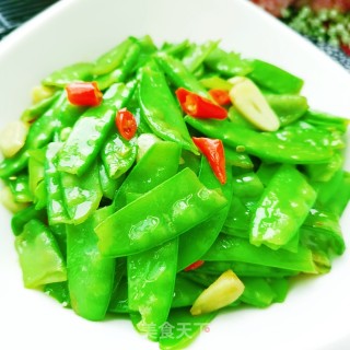 炝炒荷兰豆的做法步骤：8